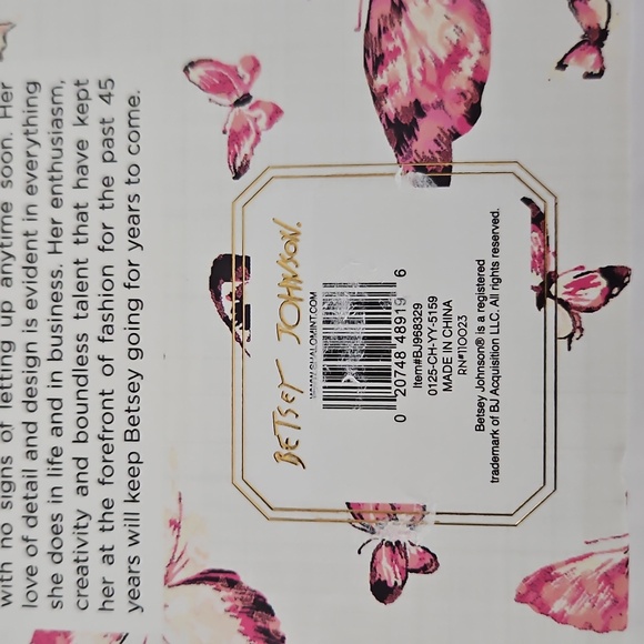 Betsey Johnson NWT Pink Butterfly Journal - Picture 4 of 4